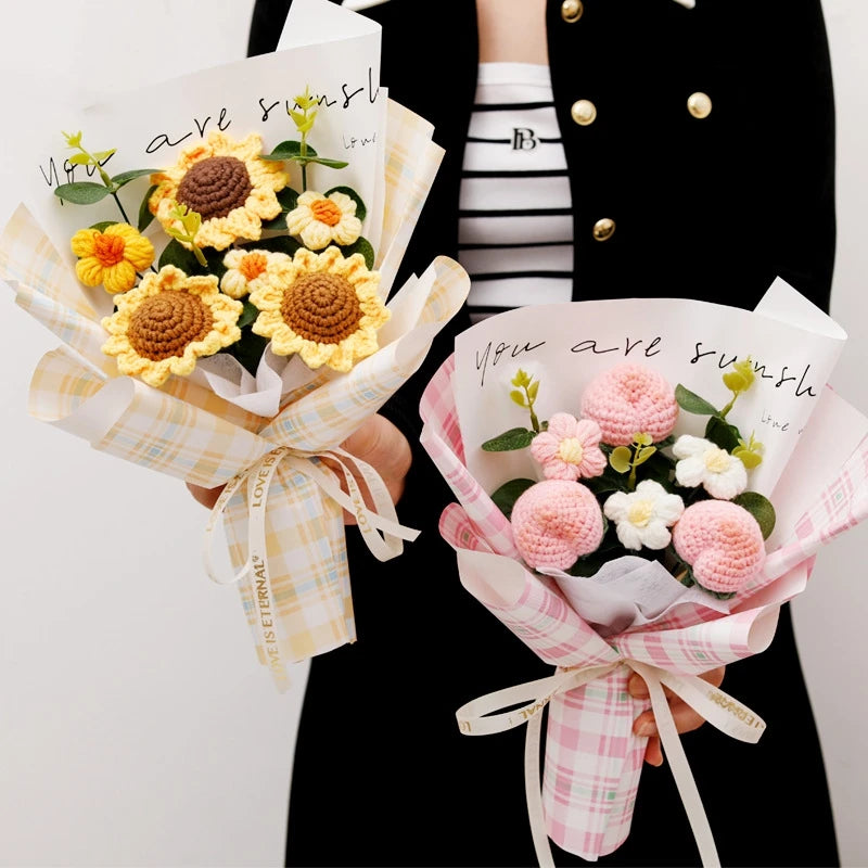 Szydełkowe Kwiaty – Bukiet na Absolutorium, Wieczne Kwiaty, Ślub