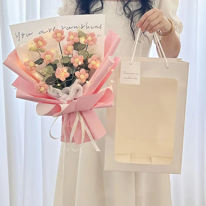 Szydełkowe Kwiaty – Bukiet na Absolutorium, Wieczne Kwiaty, Ślub